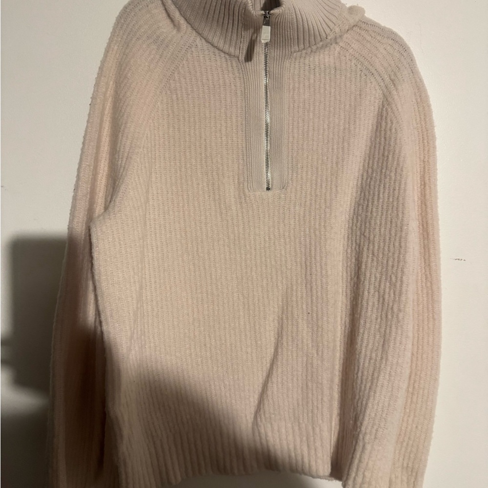 Boss Cream Zip-Up Men's Sweater